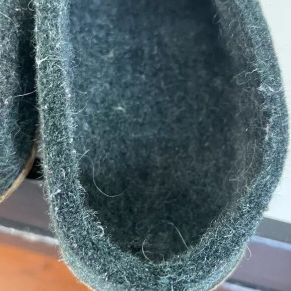 Glerups Slippers Green Wool Slip On Rubber Sole Women's Size 39 EU/ 8.5-9 US - Picture 7 of 12